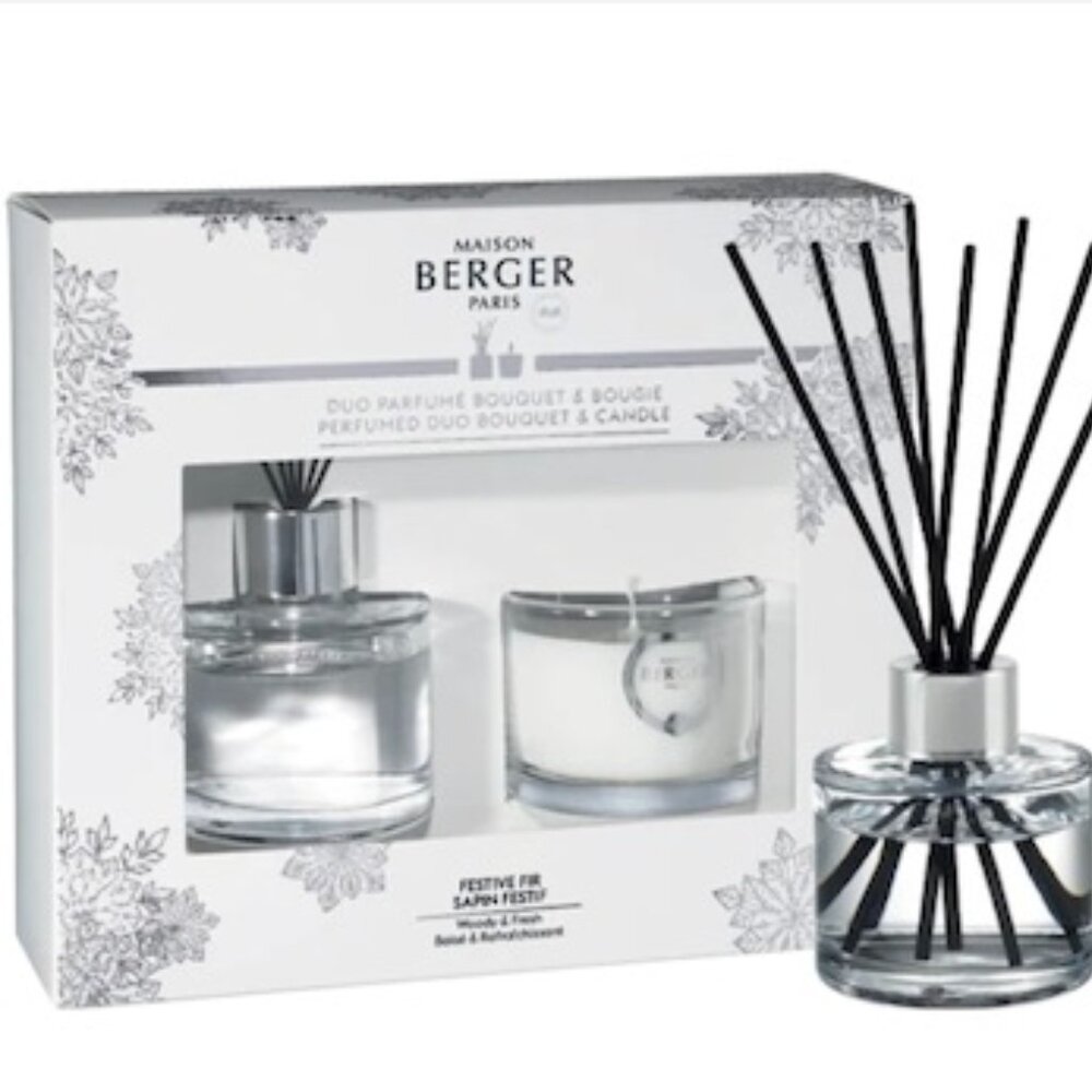 FESTIVE FIR Candle and Diffuser Gift Set By Maison Berger